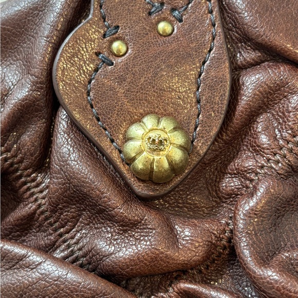 Juicy Couture Vintage Brown Leather Hobo Shoulder Bag - Picture 6 of 12